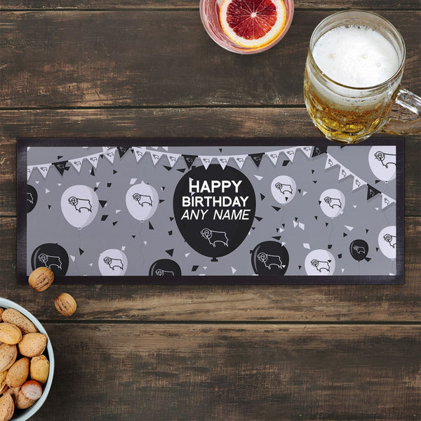 Derby County - Balloons Personalised Bar Runner - Officially Licenced