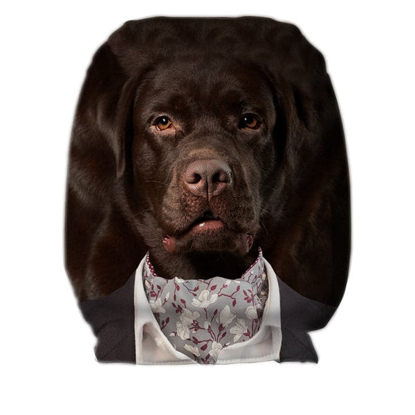 Dog with Cravat - Car Seat Headrest Covers