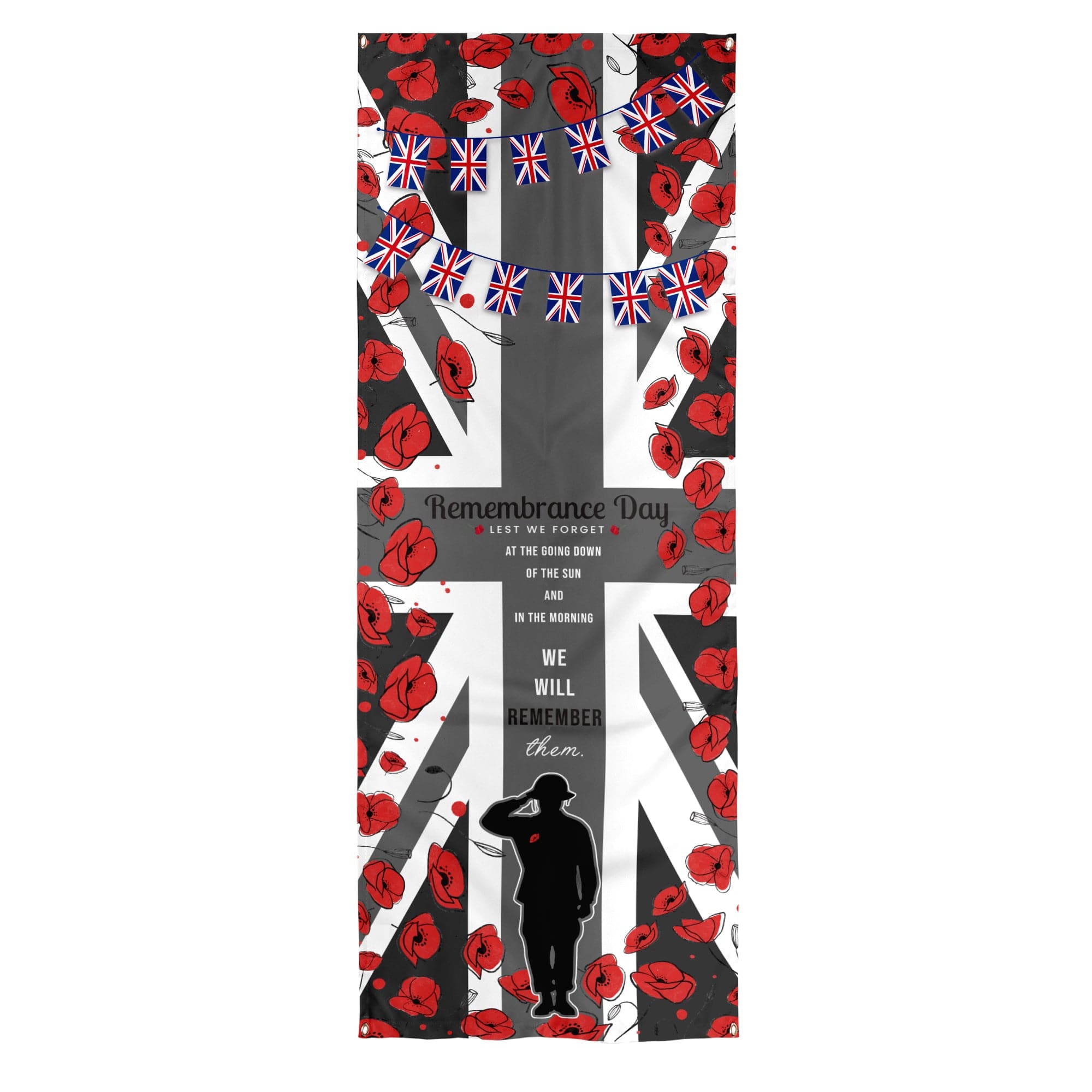 Personalised Text Remembrance - Poppy frame - Door Banner