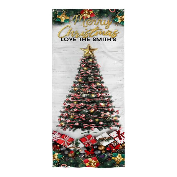 Personalised Text - Tree - Christmas Door Banner