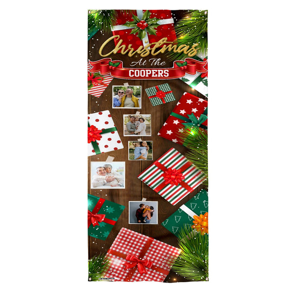 Personalised Text - Xmas At - Christmas Door Banner