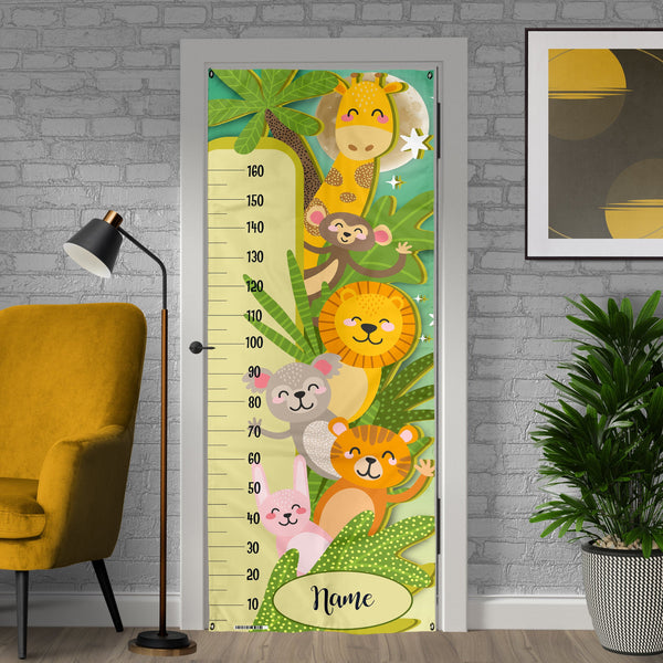 Personalised Text - Jungle Height Chart - Door Banner
