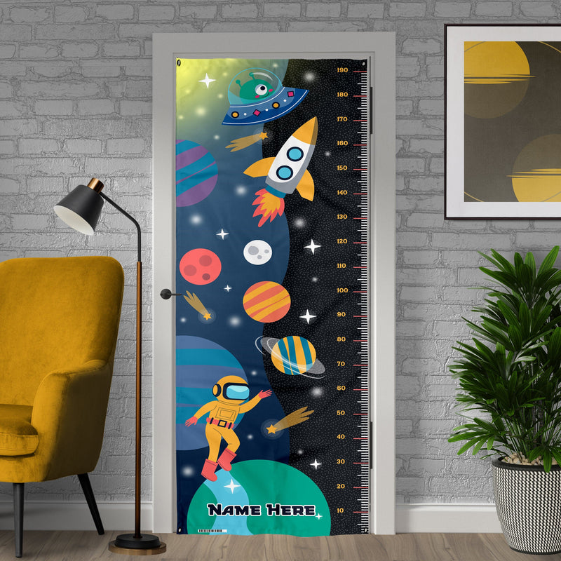 Personalised Text - Space Height Chart - Door Banner