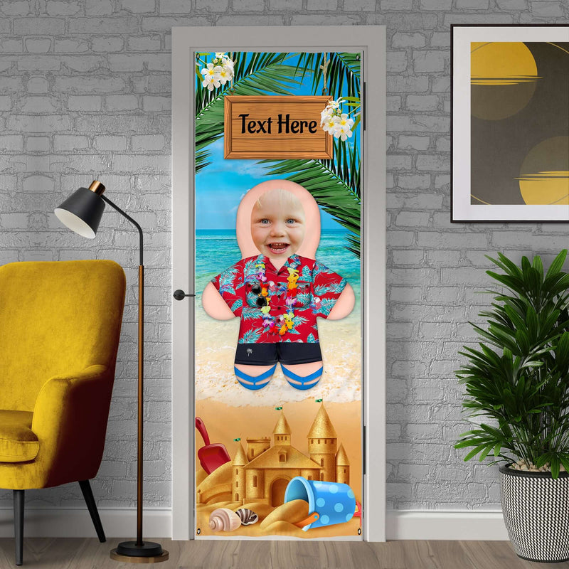 Add Personalised Text - Beach Dude - Mini Me World - Door Banner