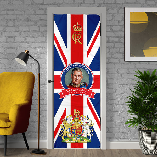 King Charles Coronation - Royal Crest - Door Banner