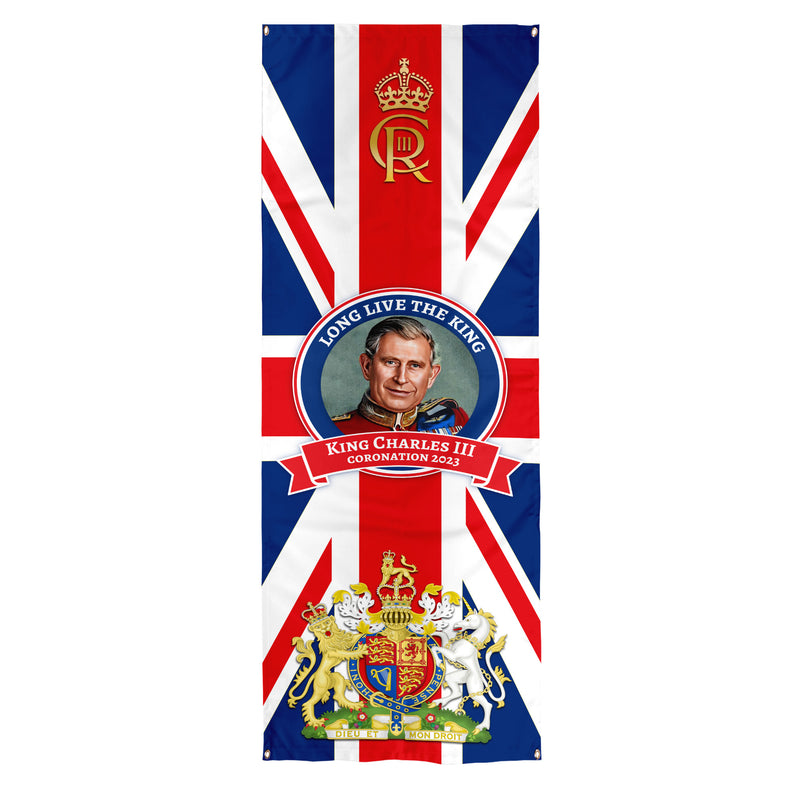 King Charles Coronation - Royal Crest - Door Banner