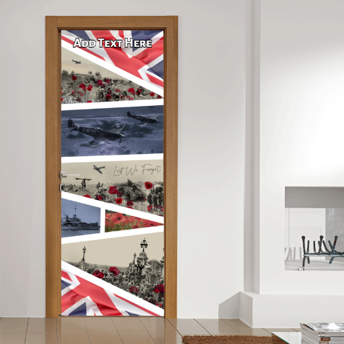 Personalised Text Remembrance Day - Photo Flashback - Door Banner