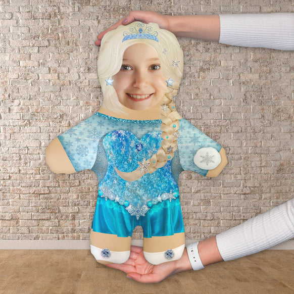 Princess - Ice - Blue Dress - Personalised Mini Me Doll