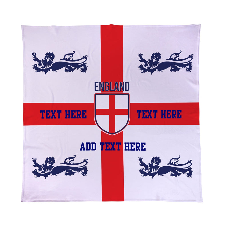 Personalised England - Fleece Blanket