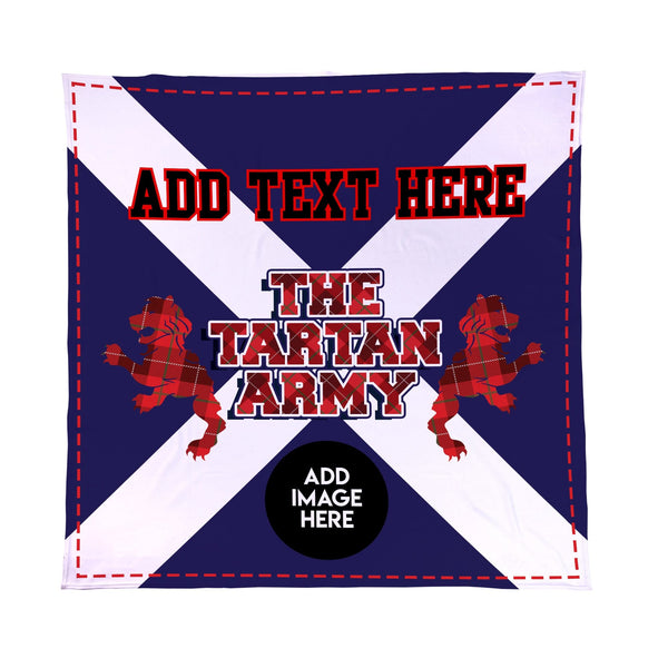 Personalised Scotland - Tartan Army - Fleece Blanket