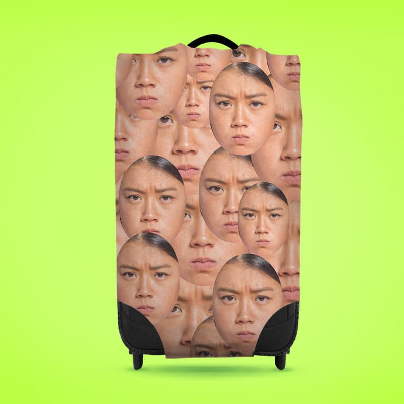 Personalised Suitcase Cover Faces All Over