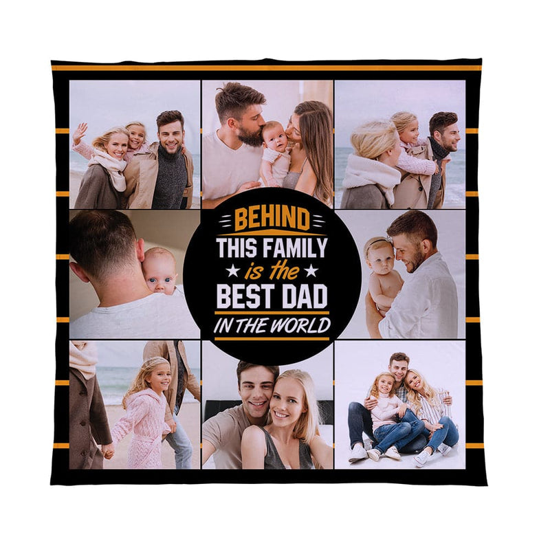 Personalised Dad Photo Fleece Blanket