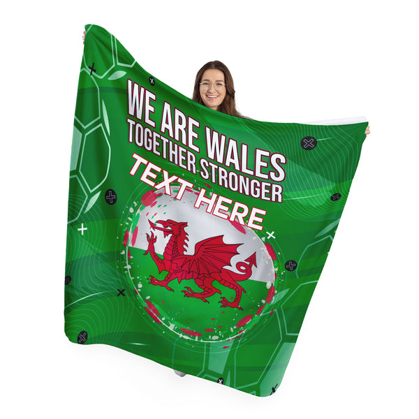 We Are Wales - World Cup - Personalised Fleece Blanket