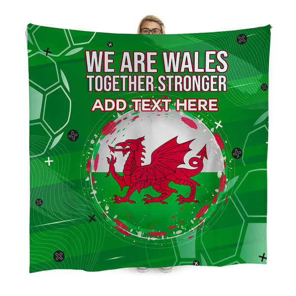 We Are Wales - World Cup - Personalised Fleece Blanket