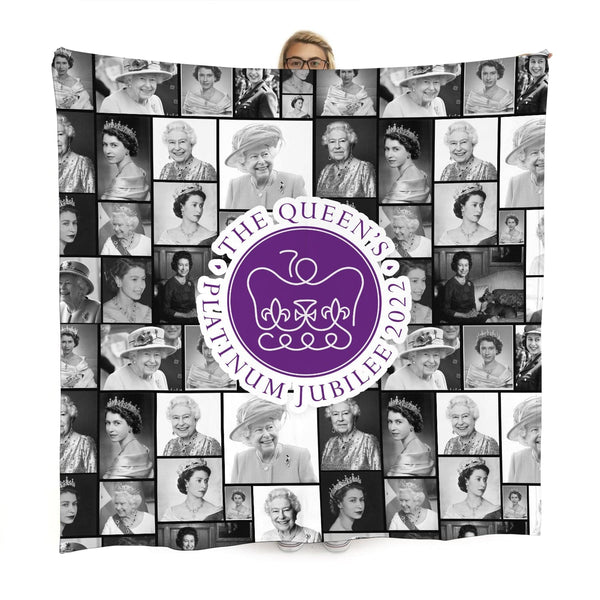 Queen B&W Collage - Jubilee Fleece Blanket