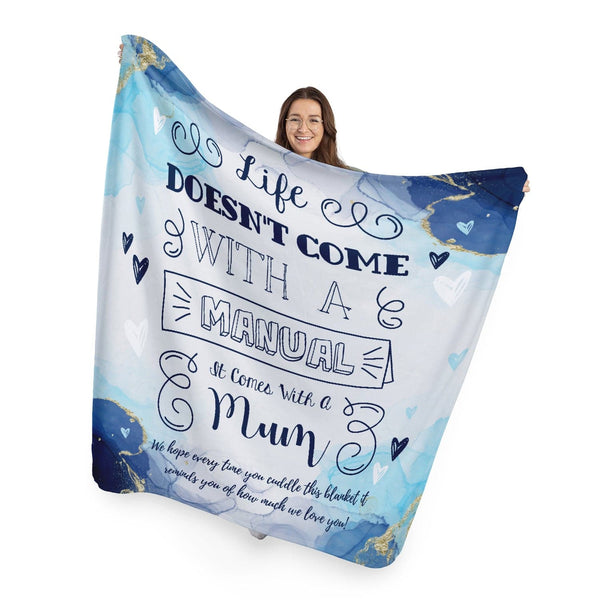 Personalised Text - Marble - Sentiment Quote Fleece Blanket