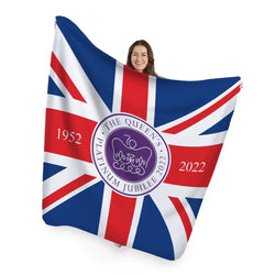 Union Jack Flag With Logo - Jubilee Fleece Blanket