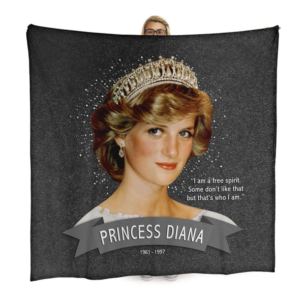 Princess Diana - Grey Sparkle - 150 x 150cm Fleece Blanket