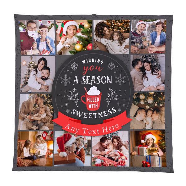 Christmas Sweetness - 12 Photo - Personalised Fleece Blanket