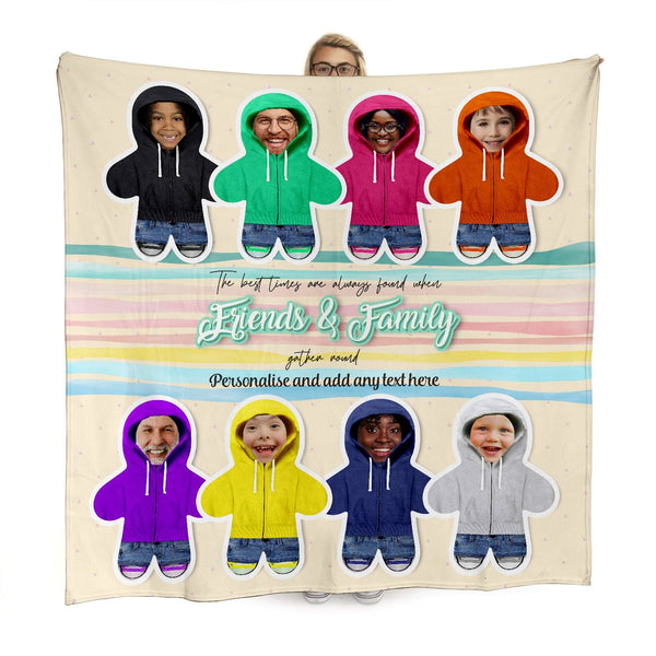 Personalised Mini Me Friends - Photo Fleece Blanket