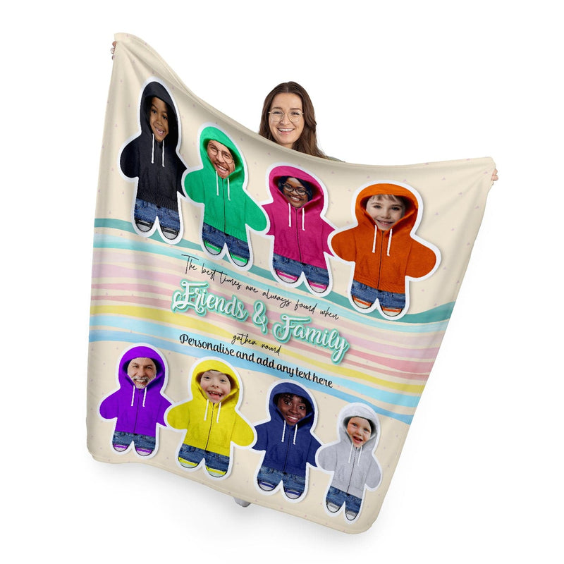 Personalised Mini Me Friends - Photo Fleece Blanket