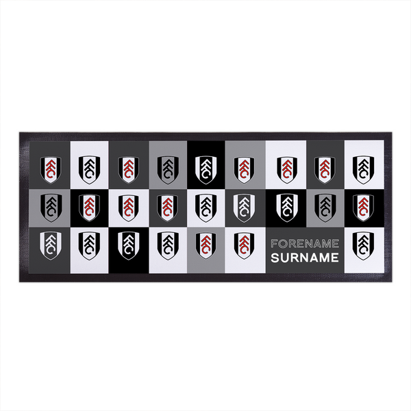 Fulham FC - Chequered Personalised Bar Runner - Officially Licenced