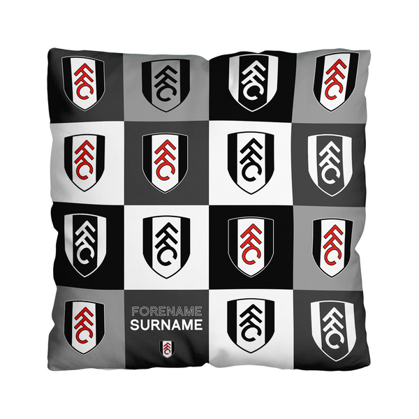 Fulham FC - Chequered 45cm Cushion - Officially Licenced