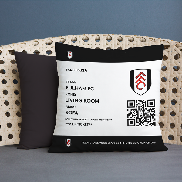 Fulham FC - Football Ticket 45cm Cushion - Officially Licenced