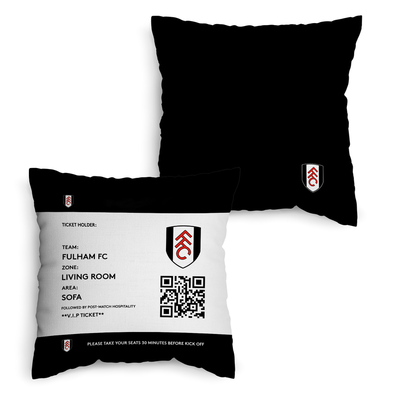 Fulham FC - Football Ticket 45cm Cushion - Officially Licenced
