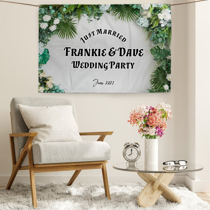 Personalised Text - Garden Arch Party Backdrop - 5ft x 3ftPersonalised Text - Garden Arch Party Banner - 5ft x 3ft