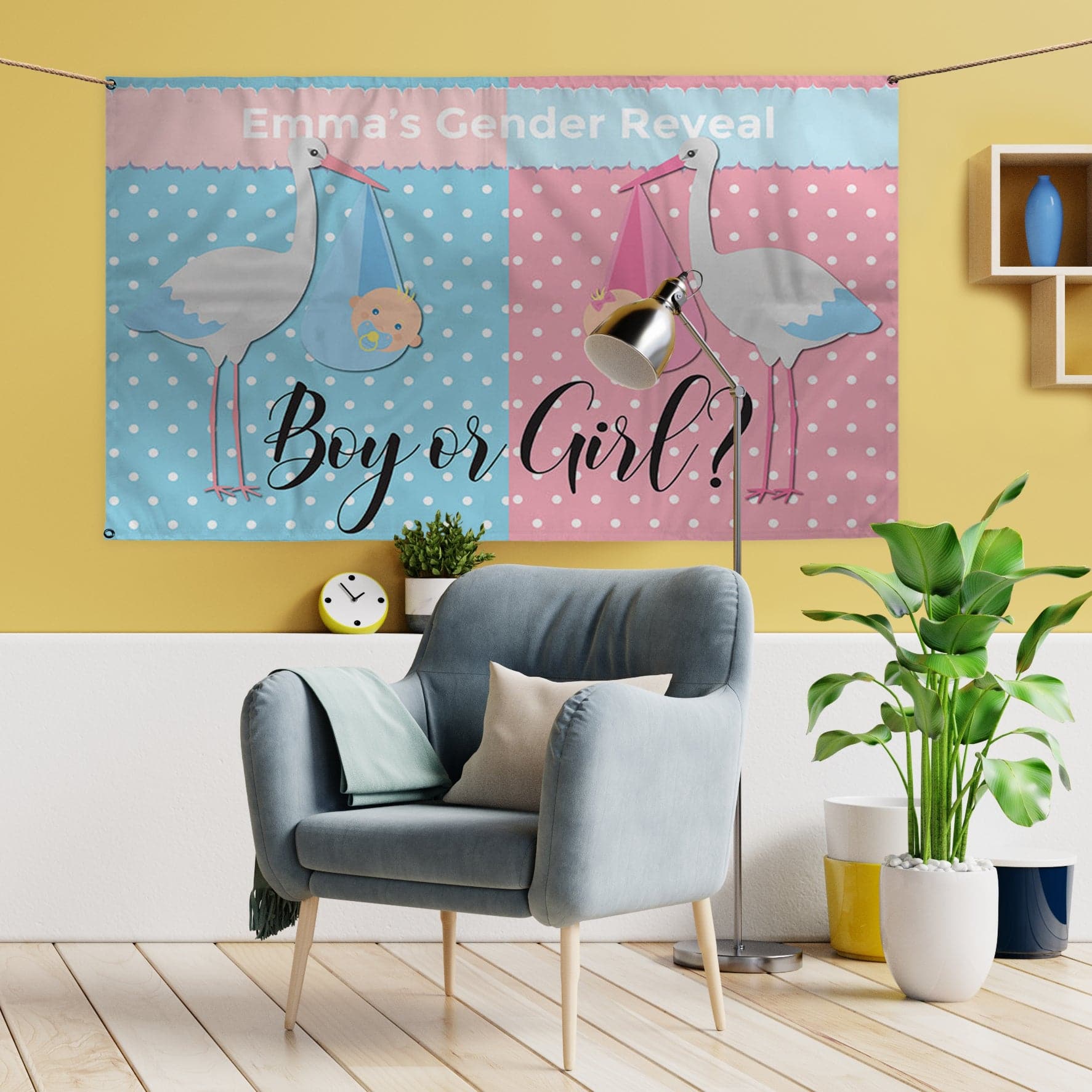 Personalised Gender Reveal Banner - 5ft x 3ft – https://britishmade.gifts/