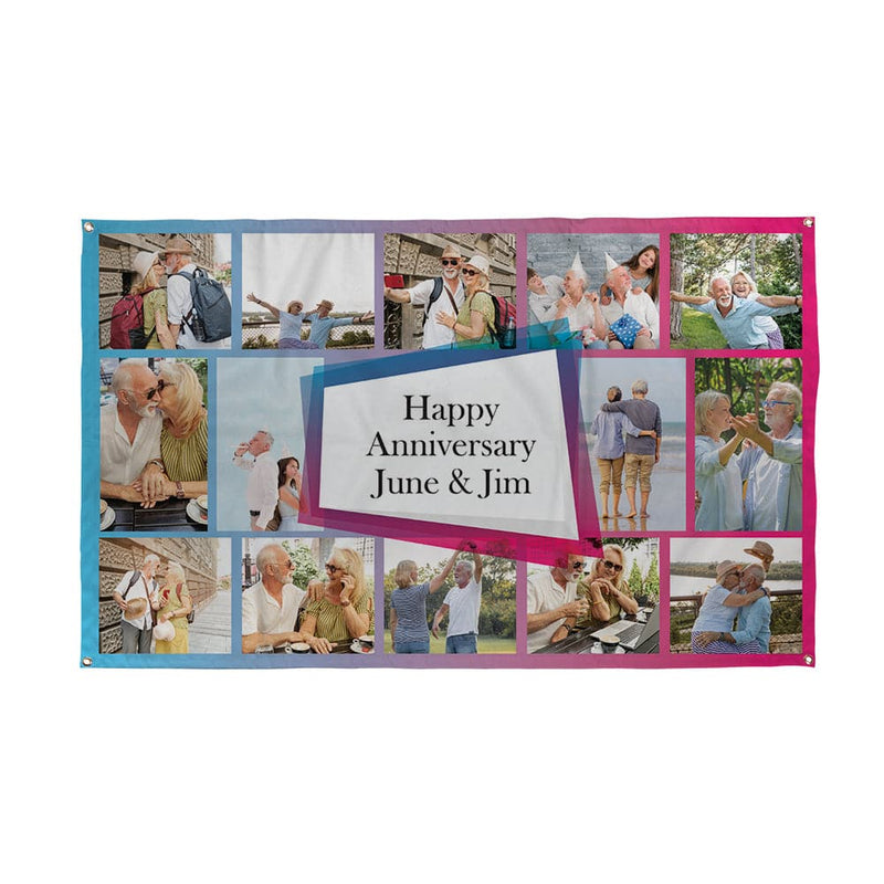 Personalised Occasion Photo Banner | Custom Photo BannerAny Occasion Photo Banner - Purple - Edit Text - 5ft x 3ft