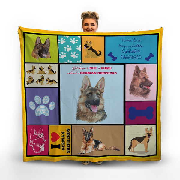 German Shepherd - Colourful Pet Blanket