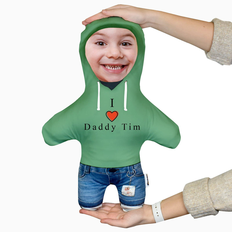 I Love Keyring Hoodie - Choose Your Colour - Personalised Mini Me Doll