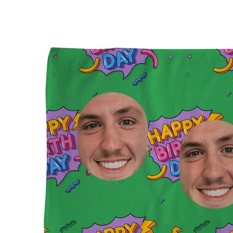 Happy Birthday - Face Scatter Beach Towel