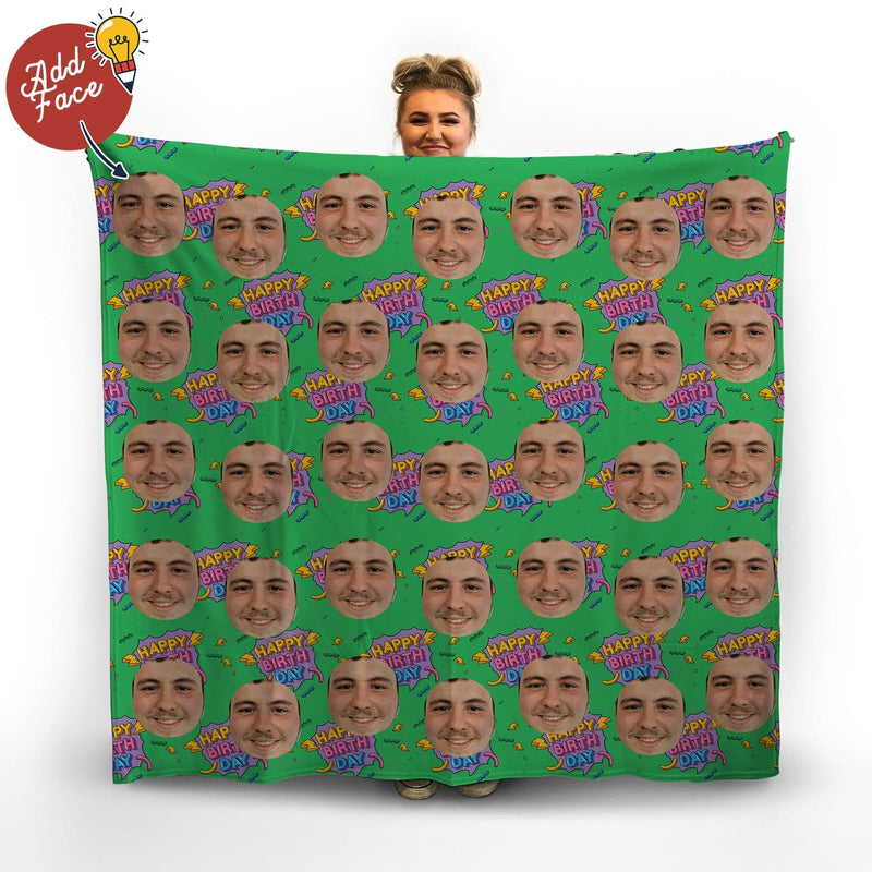 Happy Birthday - Face Scatter Blanket