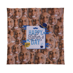 Happy Fathers Day - Face All Over - Photo Fleece Blanket
