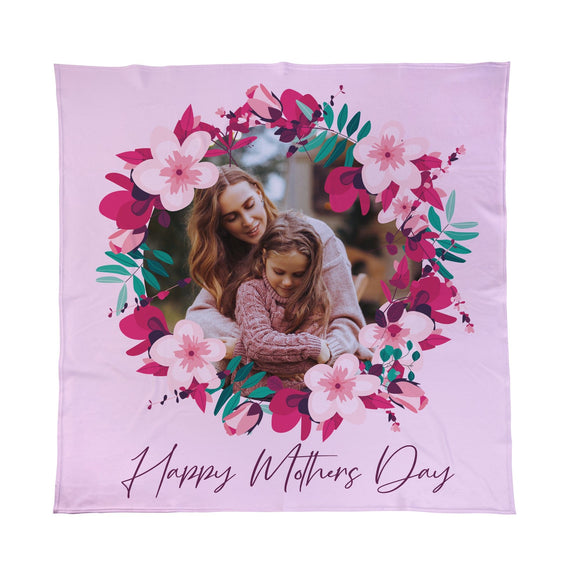 Happy Mothers Day Photo Fleece Blanket