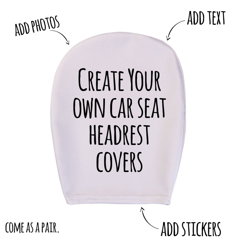 Custom Headrest Cover | Personalised Car Headrest Covers