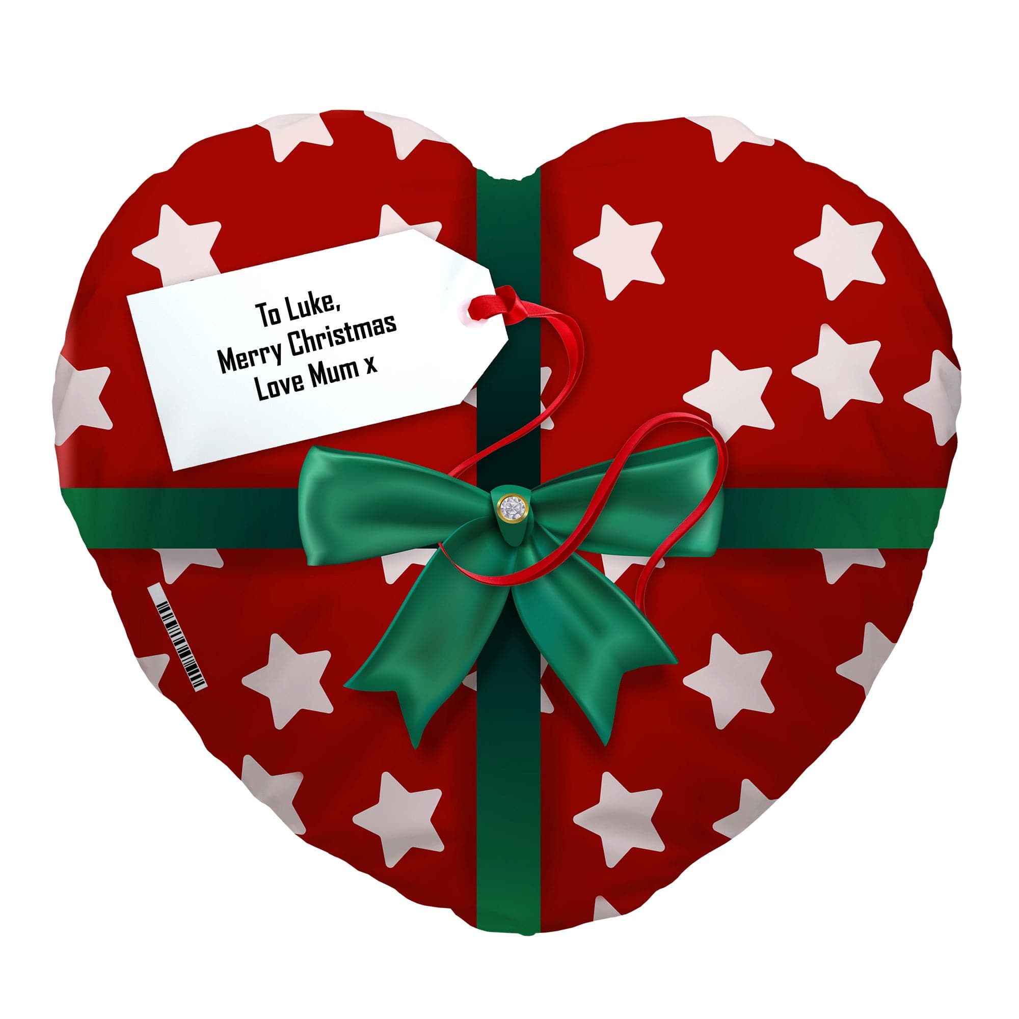 Personalised Christmas Present - Heart Shaped Photo Cushion