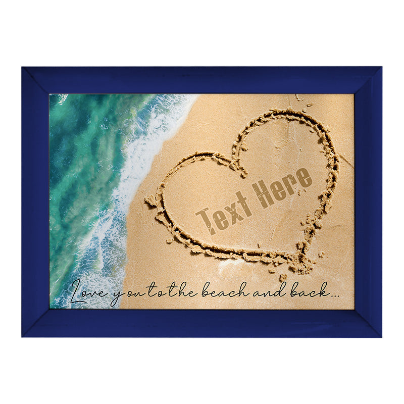 Personalised Heart In The Sand - A4 Metal Sign Plaque