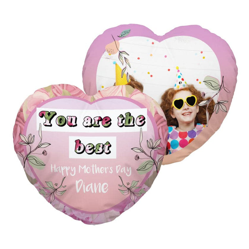 You Are The Best - Heart Shaped Photo Cushion