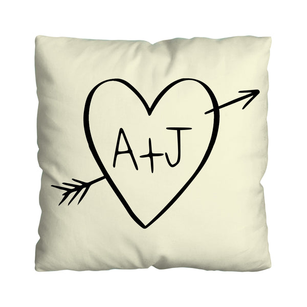 Heart Initial - 45cm Cushion
