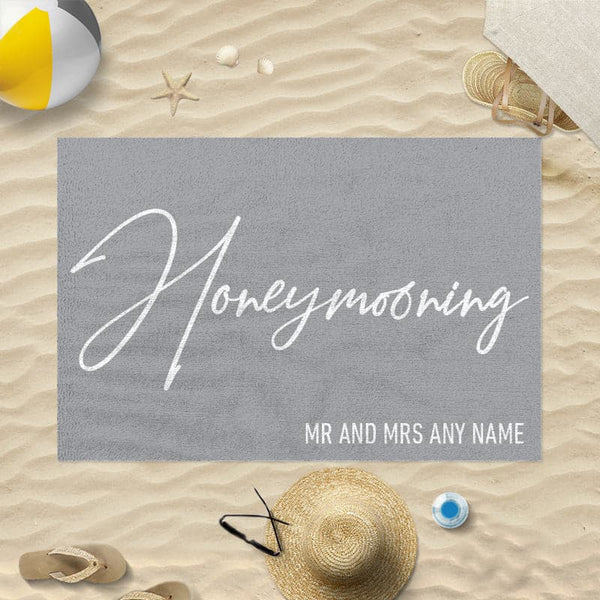 Personalised Beach Towel - Honeymooning