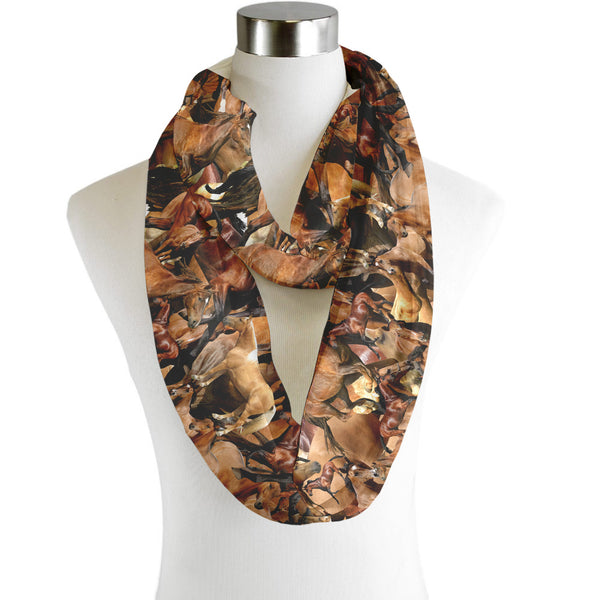 Horses all over - Scarf - Infinity  - Chiffon