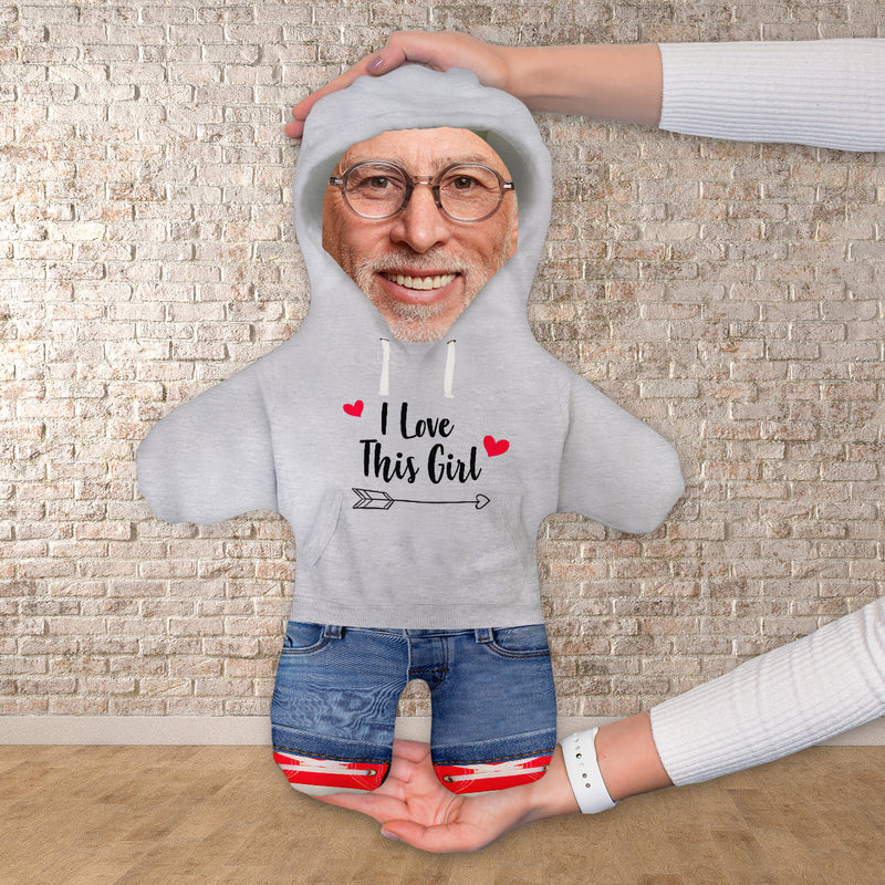 I love this girl or guy hoodie - Personalised Mini Me Doll - Two Variants