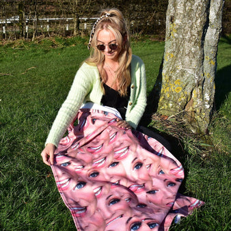 Personalised Lightweight, Microfibre Beach Towel - Face All Over