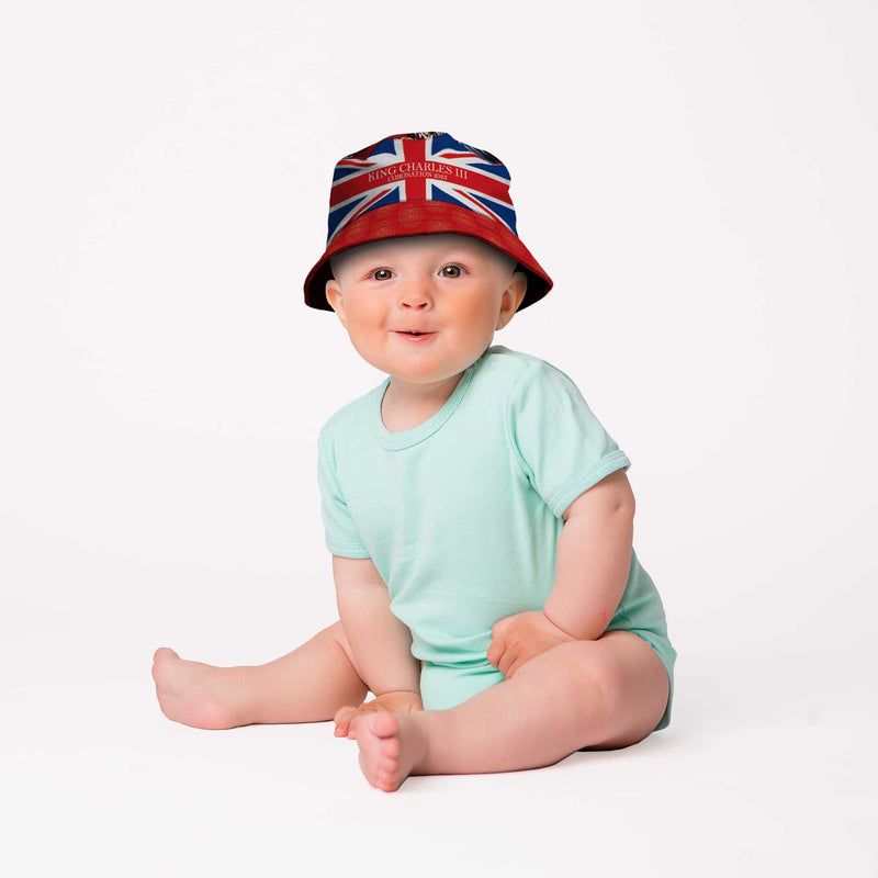 King Charles Commemorative Bucket Hat on baby