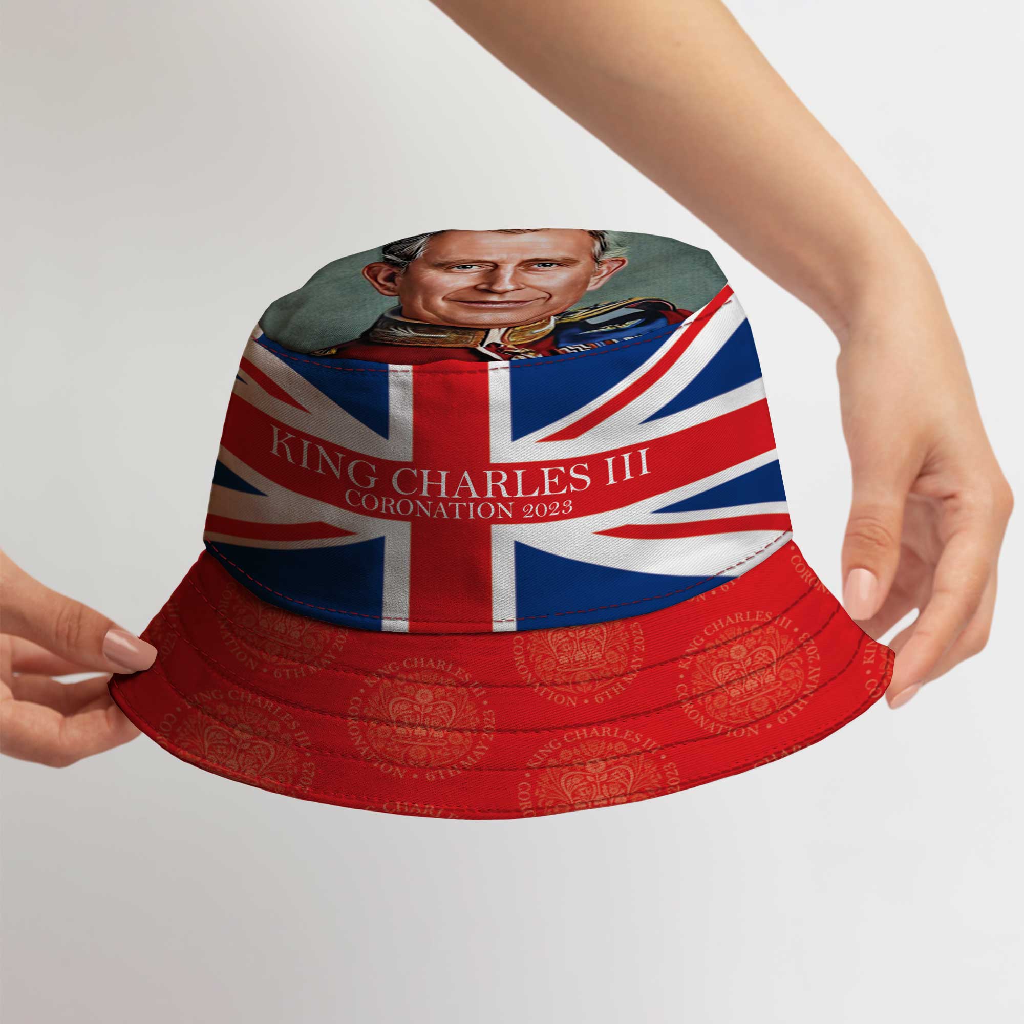 King Charles Commemorative Bucket Hat - Front Preview