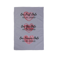 Key Dates - Personalised Tea Towel